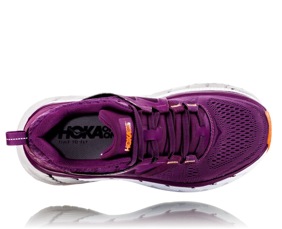 Hoka One One Stability Running Shoes Purple / Light Gold Women's Hoka